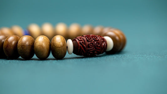 Fulfillment of wishes-Aged golden nanmu bracelet-Feng Shui bracelet includes box and bag