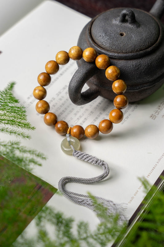 Golden Nanmu "Lifetime Peace" Bracelet